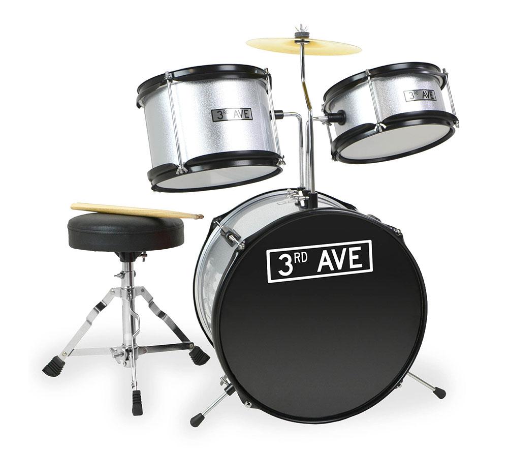 3rd Avenue - Beginner Drum Kit - 3 Piece - Silver - Image 8