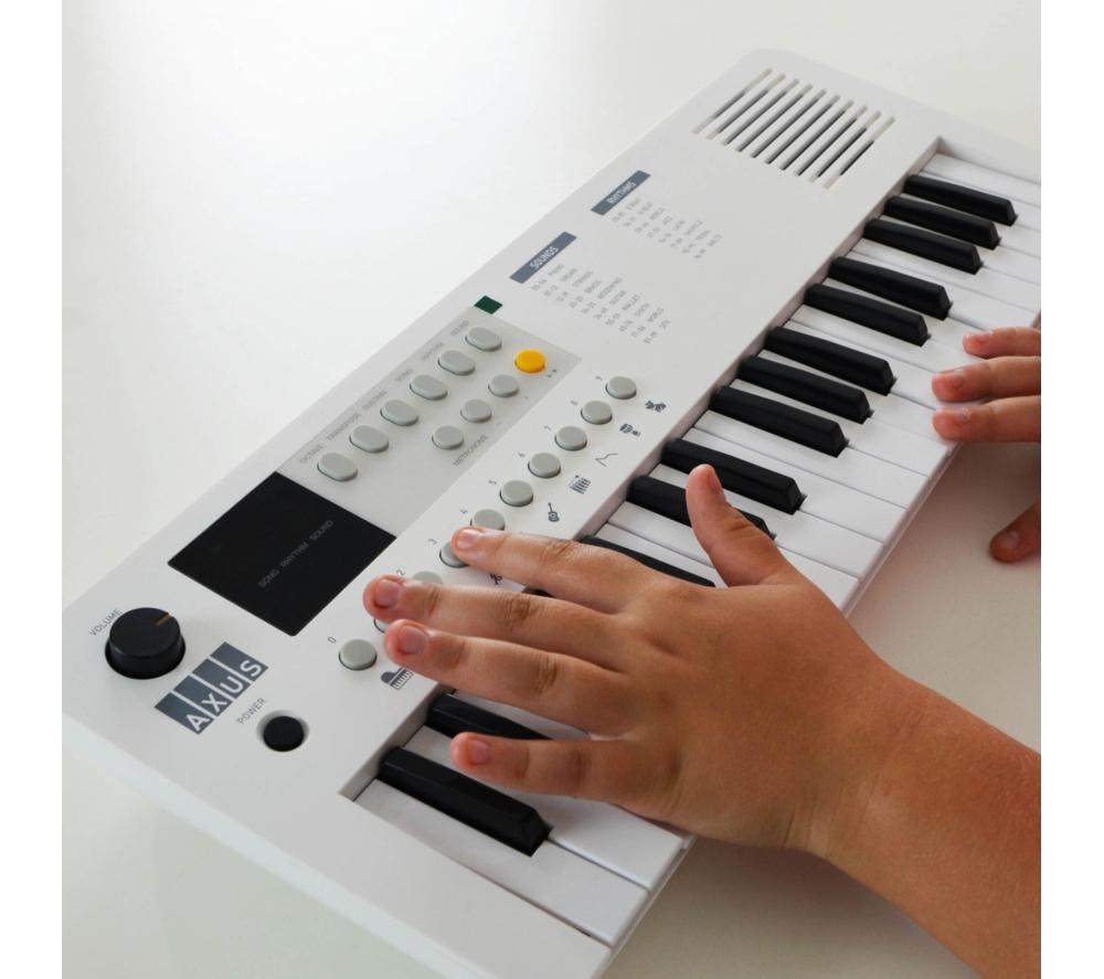 AXUS 37-Note Mini Portable Keyboard for Beginners - White image number 6 of 6