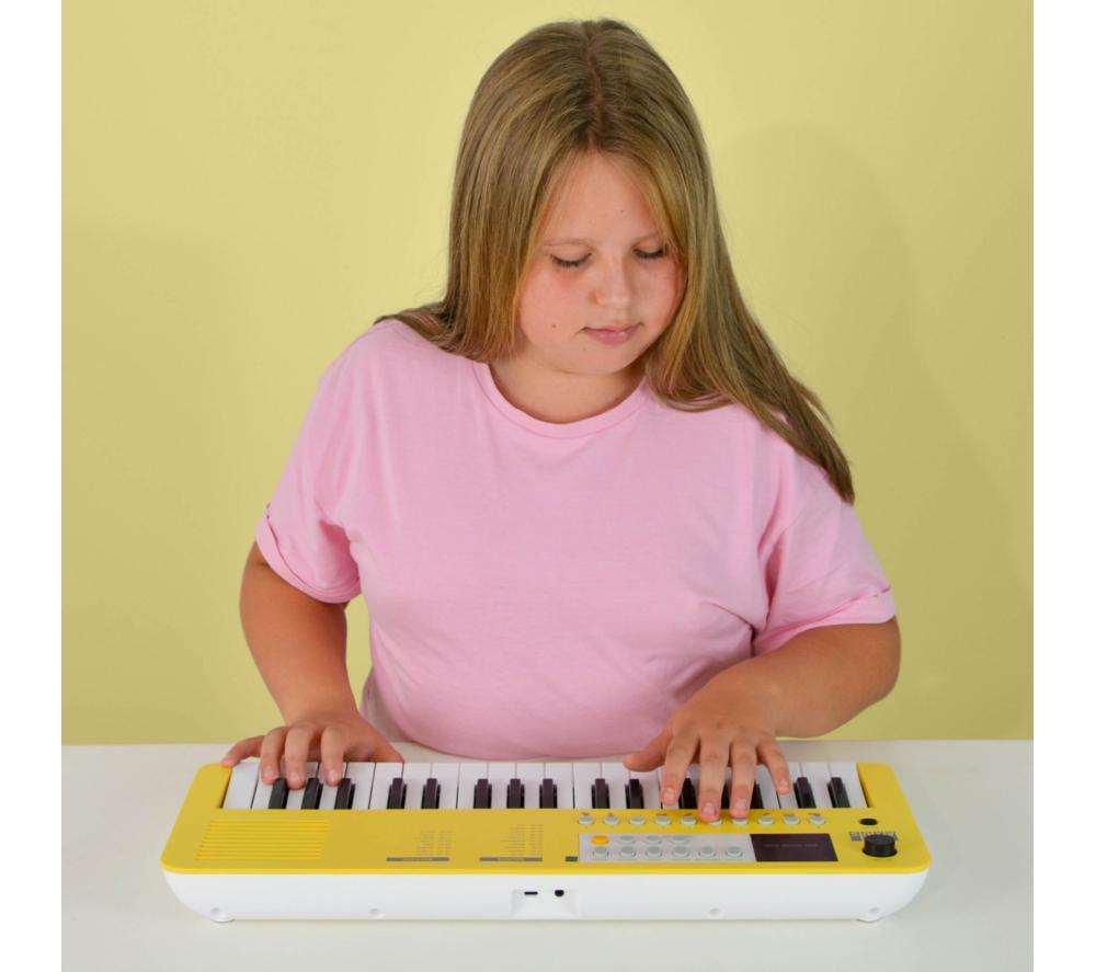 AXUS Axus 37-Note Mini Portable Keyboard for Beginners - Yellow image number 5 of 6