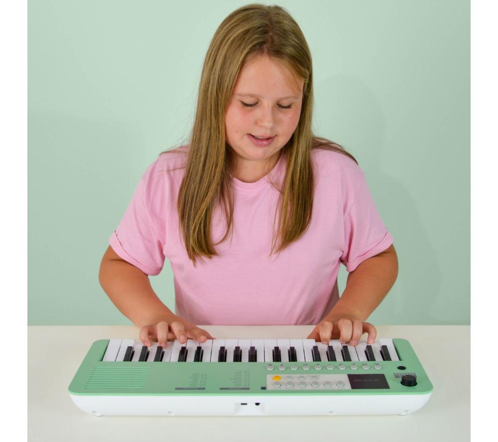 Axus 37 Mini Portable Keyboard in Arctic White