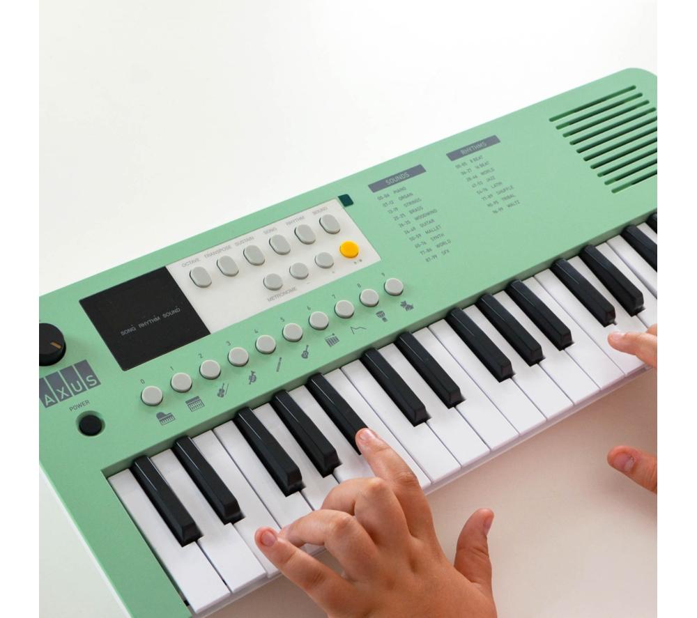 AXUS 37-Note Mini Portable Keyboard for Beginners - Green image number 6 of 6