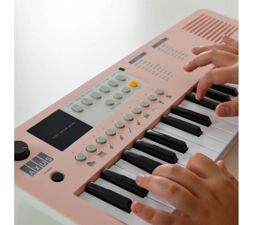 AXUS 37-Note Mini Portable Keyboard for Beginners - Pink image number 6 of 6