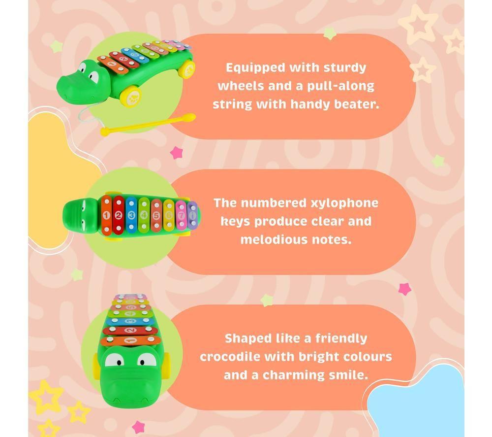 LITTLE STAR LS1001 Crocodile Pull Along Xylophone image number 2 of 4
