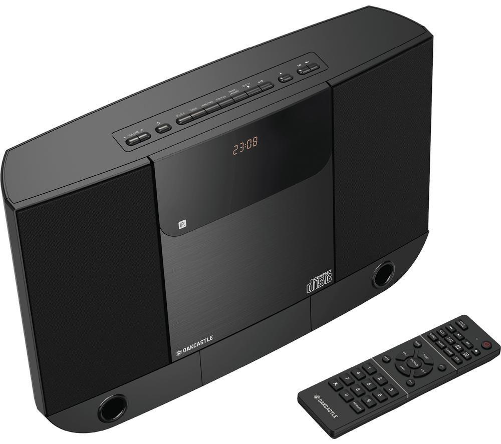 OAKCASTLE HiFi100 Flat Panel Hi-Fi System - Black image number 2 of 9