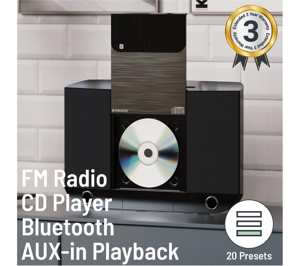 OAKCASTLE HiFi100 Flat Panel Hi-Fi System - Black image number 4 of 9