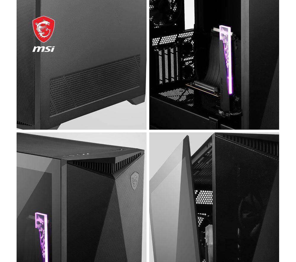MSI MPG GUNGNIR 300P AIRFLOW E-ATX Mid-Tower PC Case - Black image number 4 of 6