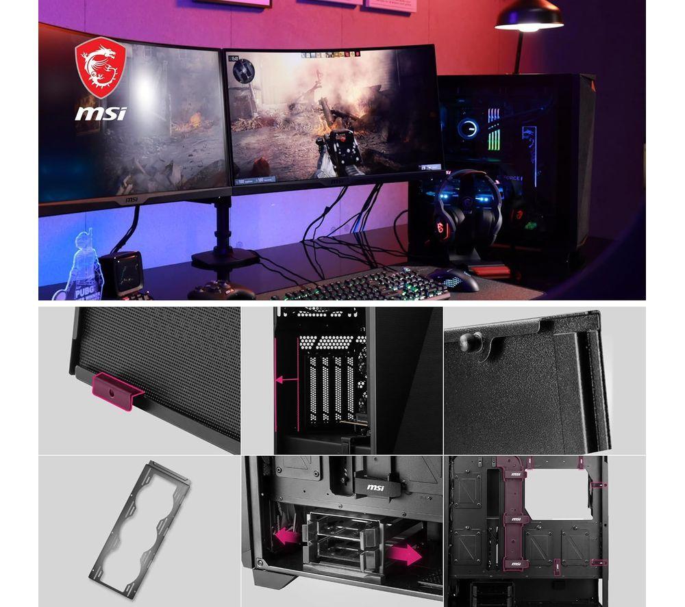 MSI MPG GUNGNIR 300P AIRFLOW E-ATX Mid-Tower PC Case - Black image number 6 of 6