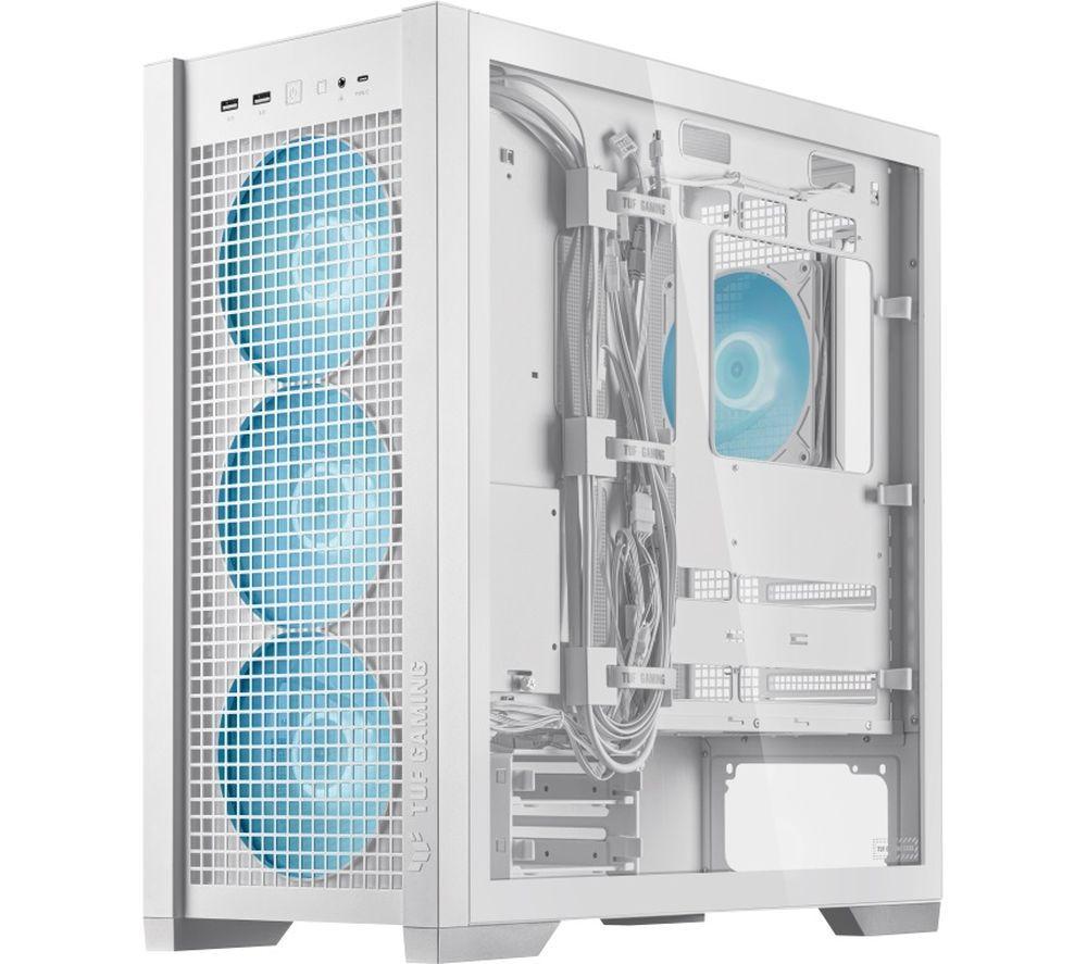 ASUS TUF Gaming GT302 ARGB E-ATX Mid-Tower PC Case - White image number 2 of 7