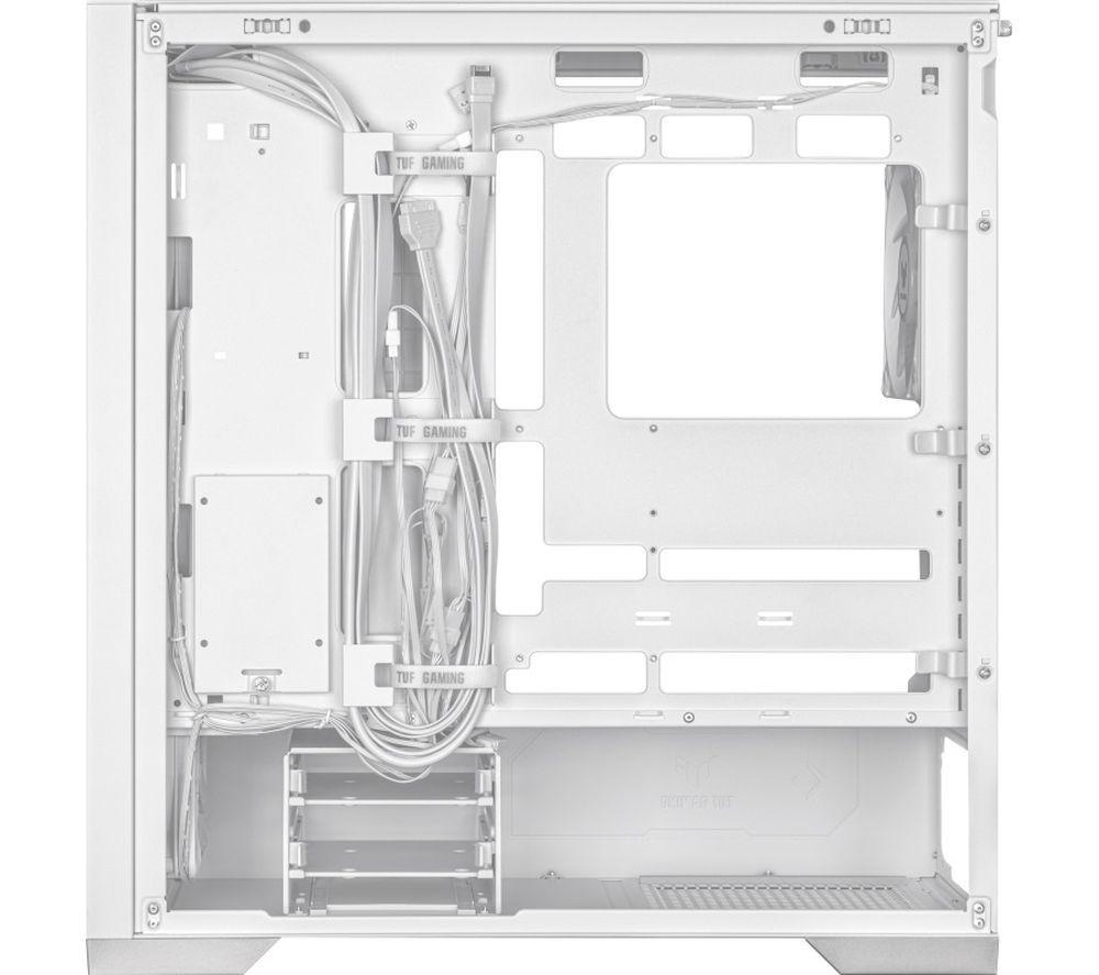 ASUS TUF Gaming GT302 ARGB E-ATX Mid-Tower PC Case - White image number 5 of 7