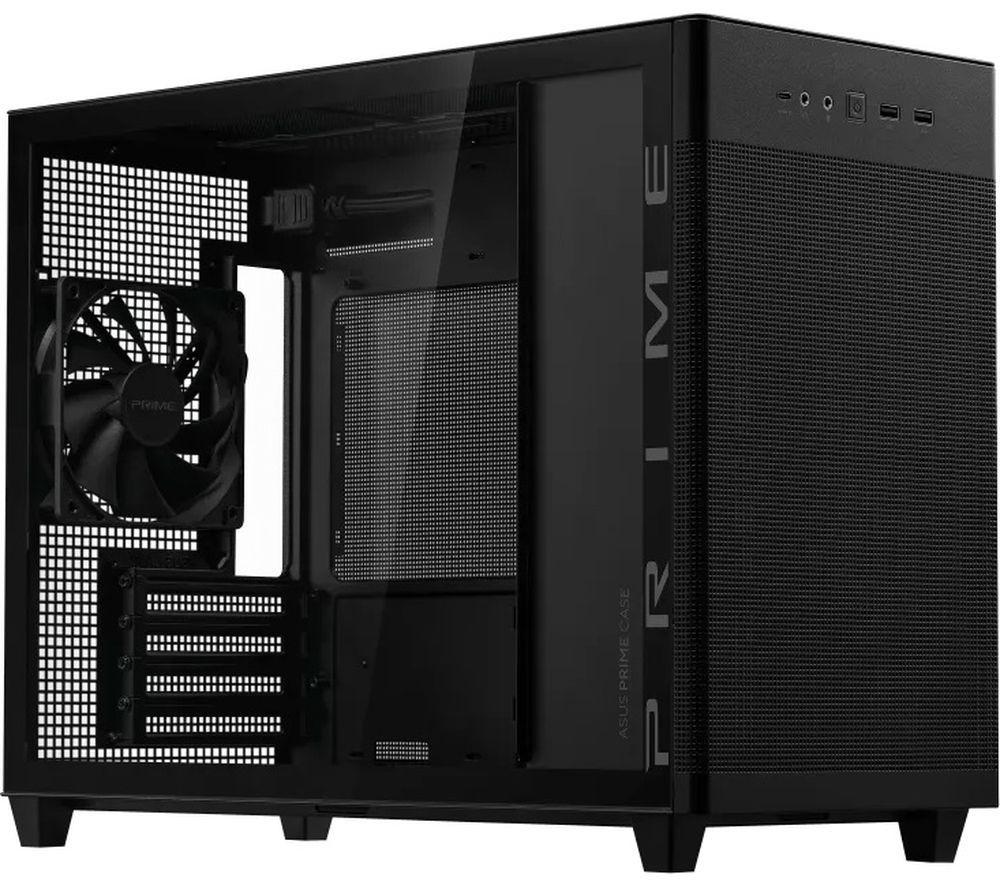 ASUS Prime AP201 TG Mini ITX Mini-Tower PC Case - Black, Tempered Glass