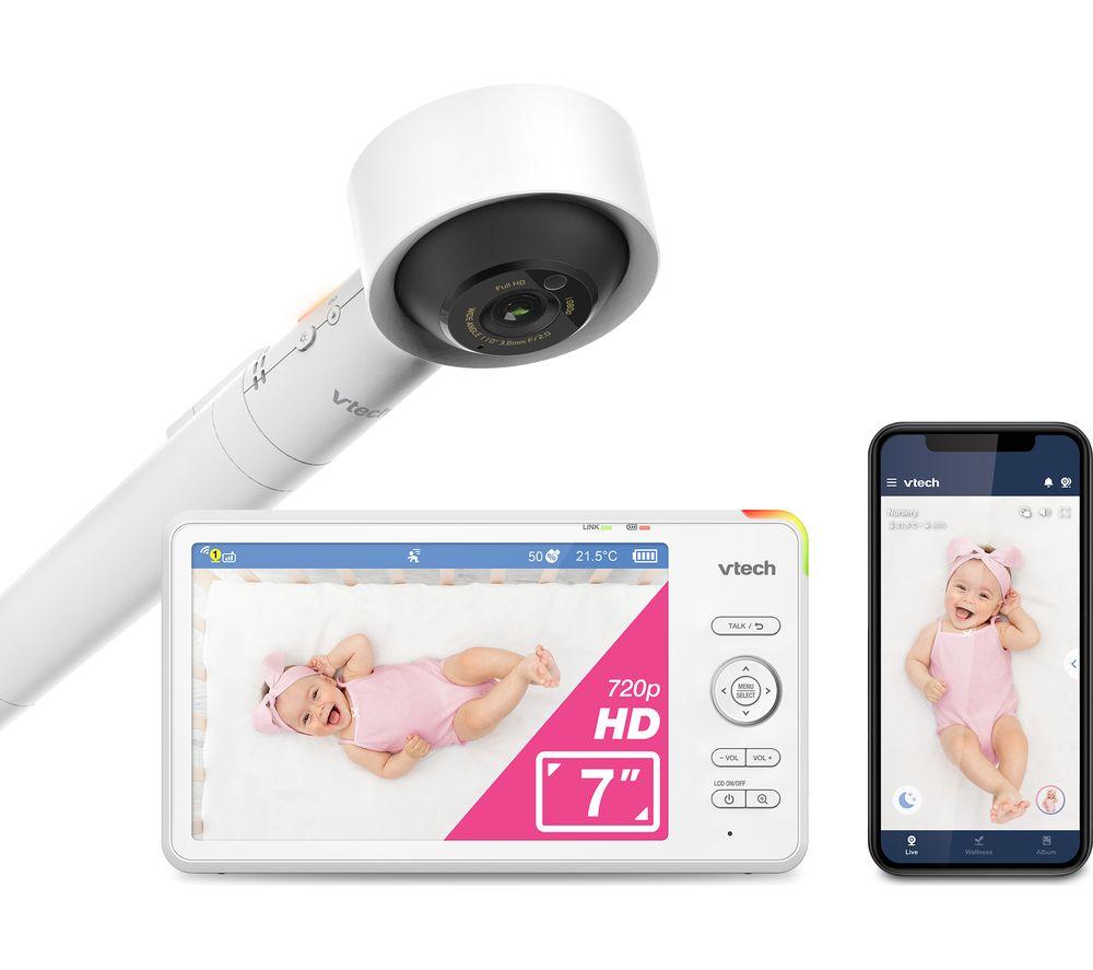 VTECH RM7787HD 7" Full HD Over-The-Cot WiFi Baby Monitor - White image number 4 of 14