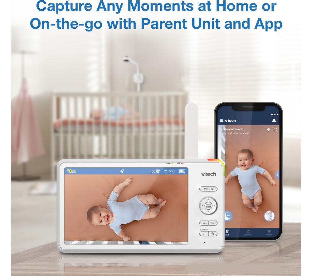 VTECH RM7787HD 7" Full HD Over-The-Cot WiFi Baby Monitor - White image number 8 of 14