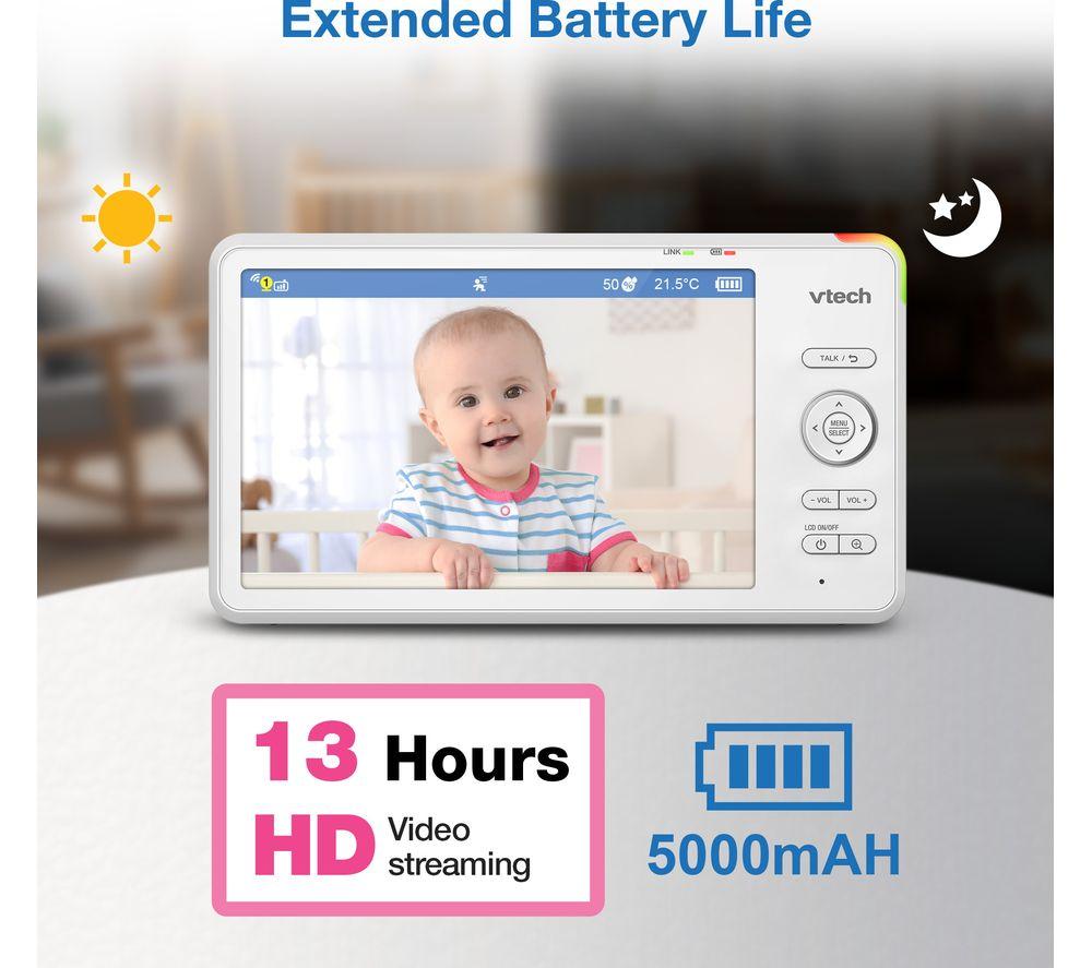 VTECH RM7787HD 7" Full HD Over-The-Cot WiFi Baby Monitor - White image number 12 of 14