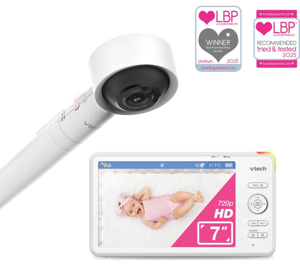VTECH RM7787HD 7" Full HD Over-The-Cot WiFi Baby Monitor - White image number 13 of 14