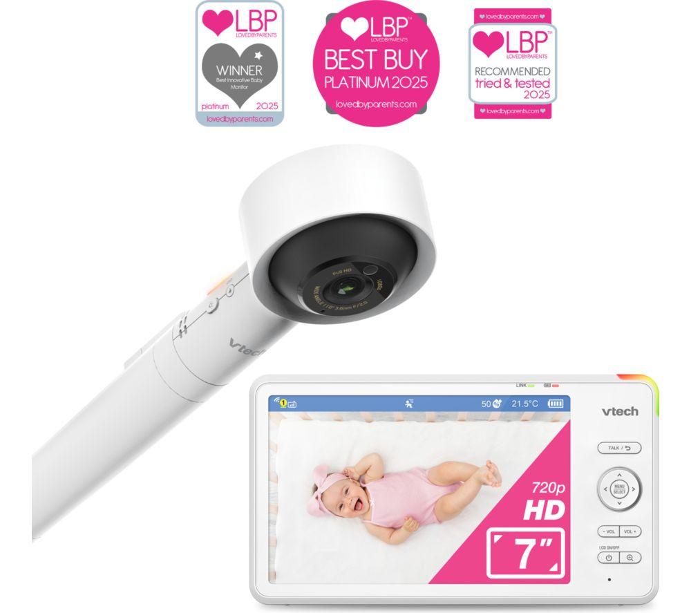 VTECH RM7787HD 7" Full HD Over-The-Cot WiFi Baby Monitor - White image number 14 of 14