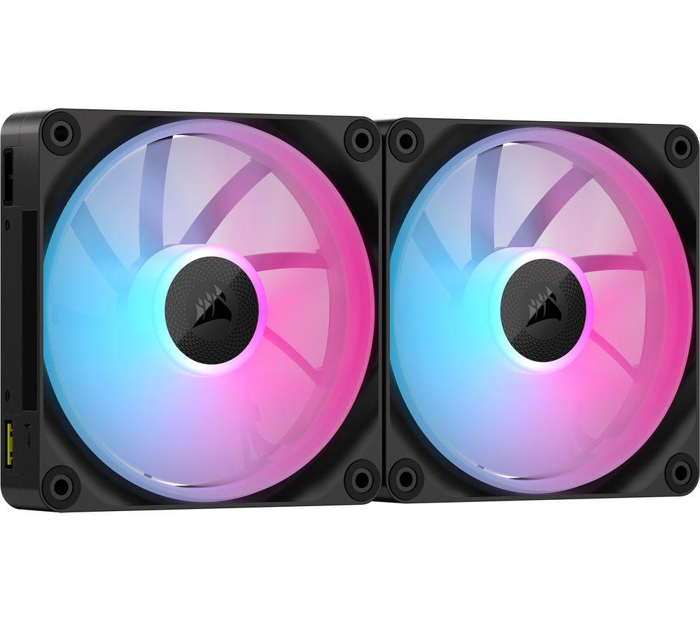 CORSAIR iCUE Link LX RGB Series 140 mm Case Fan - RGB LED, Twin pack