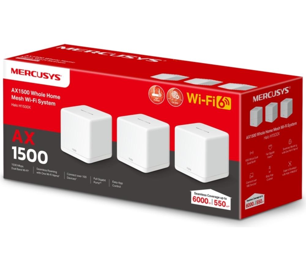 MERCUSYS Halo H1500X Whole Home WiFi System - Triple Pack image number 2 of 8