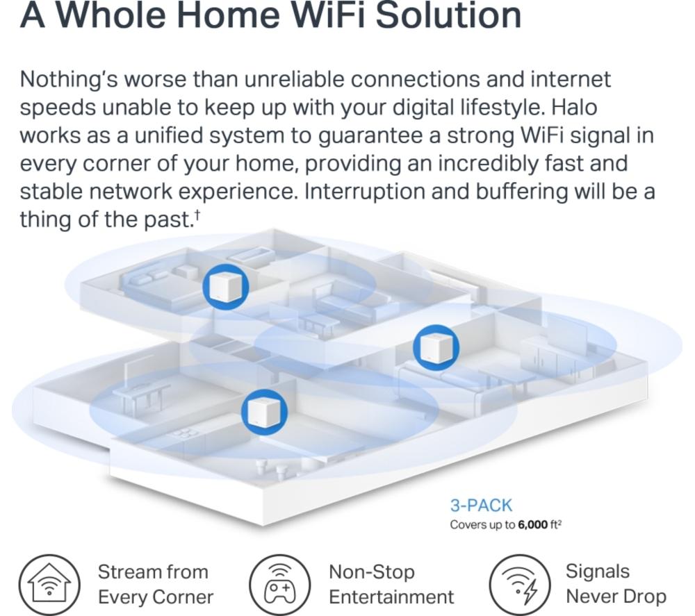 MERCUSYS Halo H1500X Whole Home WiFi System - Triple Pack image number 5 of 8