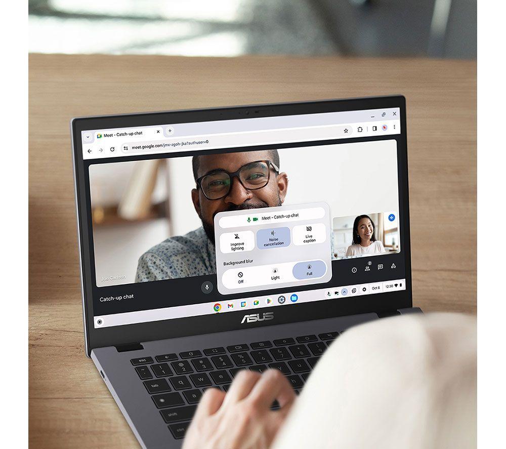 ASUS CX34 14" Refurbished Chromebook Plus - Intel&reg; Core&trade; i3, 256 GB UFS, Grey (Excellent Condition) image number 19 of 19