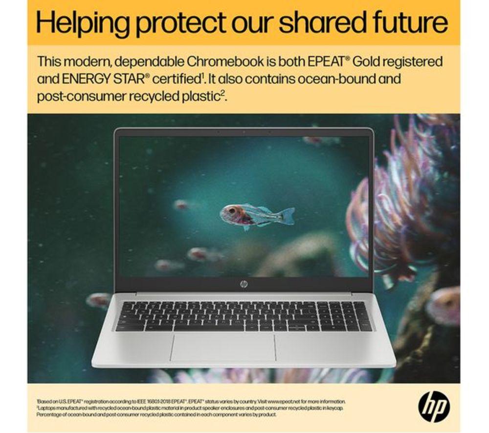 HP 15a-nb0502sa 15.6" Refurbished Chromebook Plus - Intel&reg; Core&trade; i3, 128 GB SSD, Silver (Excellent condition) image number 16 of 20