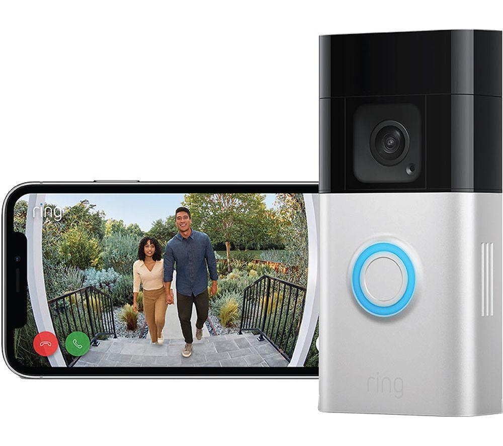 RING Battery Video Doorbell Plus & Indoor Camera (2nd Gen, White) Full HD 1080p WiFi Security Camera Bundle image number 4 of 13
