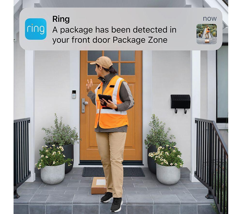 RING Battery Video Doorbell Plus & Indoor Camera (2nd Gen, Black) Full HD 1080p WiFi Security Camera Bundle image number 6 of 17