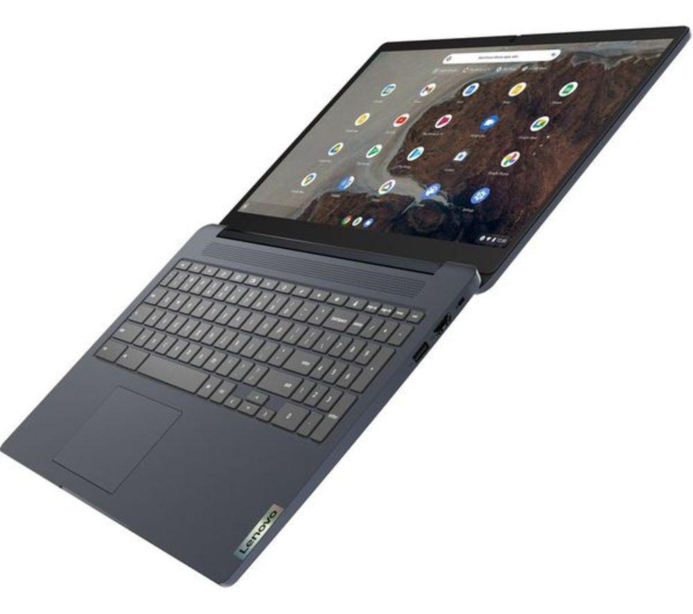 LENOVO IdeaPad Slim 3 15.6" Refurbished Chromebook - Intel&reg; Celeron&reg;, 128 GB eMMC, Blue (Excellent Condition) image number 7 of 9