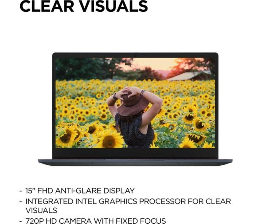 LENOVO IdeaPad Slim 3 15.6" Refurbished Chromebook - Intel&reg; Celeron&reg;, 128 GB eMMC, Blue (Excellent Condition) image number 9 of 9