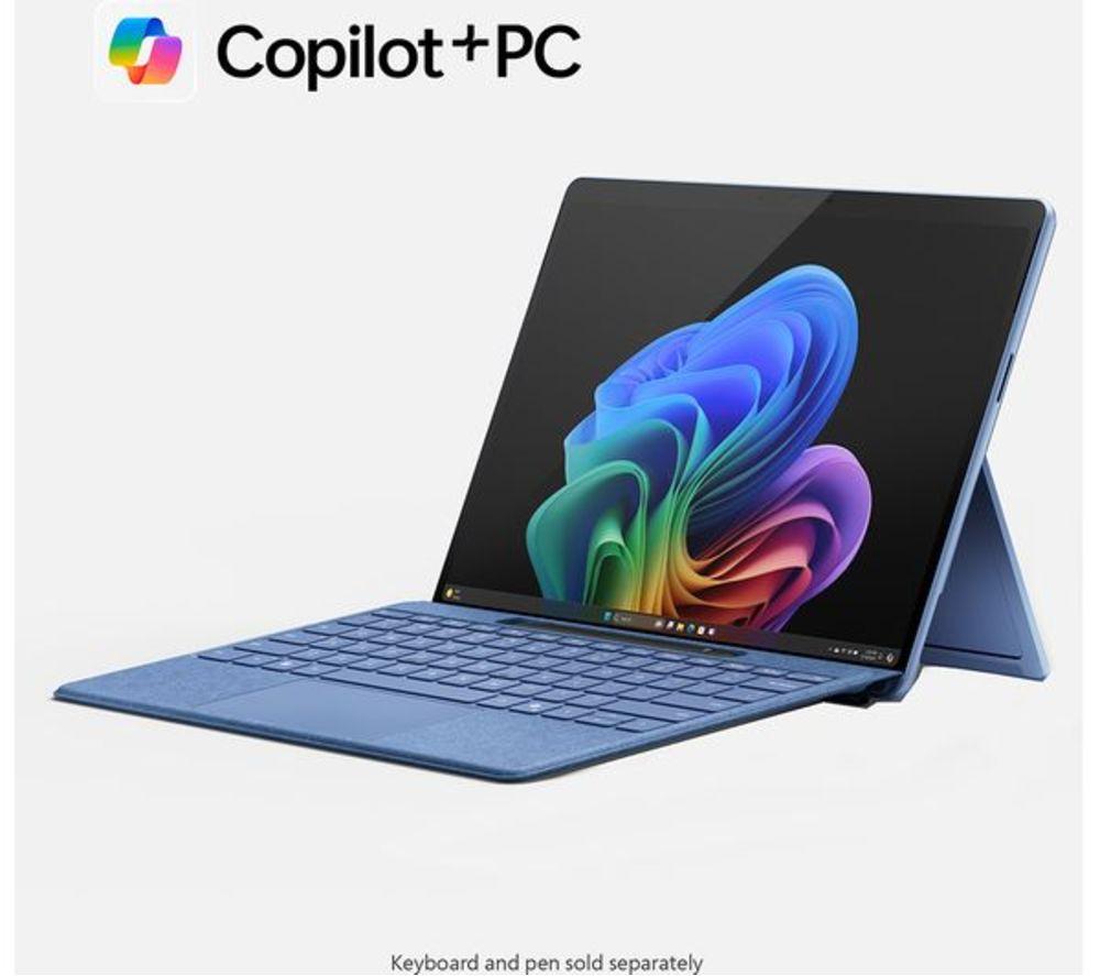 MICROSOFT 13" Refurbished Surface Pro OLED, Copilot+ PC - Snapdragon X Elite, 512 GB SSD, Sapphire (Excellent Condition) image number 2 of 8