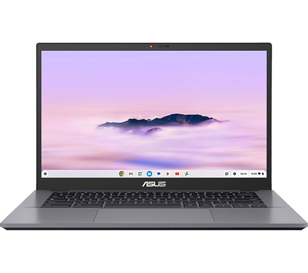 Asus Cx34 14" Refurbished Chromebook Plus - Intel®Core I3, 256 Gb Ufs, Grey (Very Good Condition), Silver/Grey