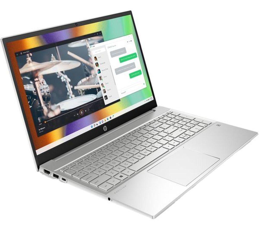 HP Pavilion 15-eh1507sa 15.6" Refurbished Laptop - AMD Ryzen™ 5, 512 GB SSD, Natural Silver (Very Good Condition), Silver/Grey