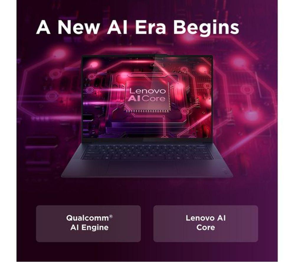 LENOVO Yoga Slim 7X 14" Refurbished Laptop, Copilot+ PC - Snapdragon X Elite, 1 TB SSD, Cosmic Blue (Very Good Condition) image number 22 of 26