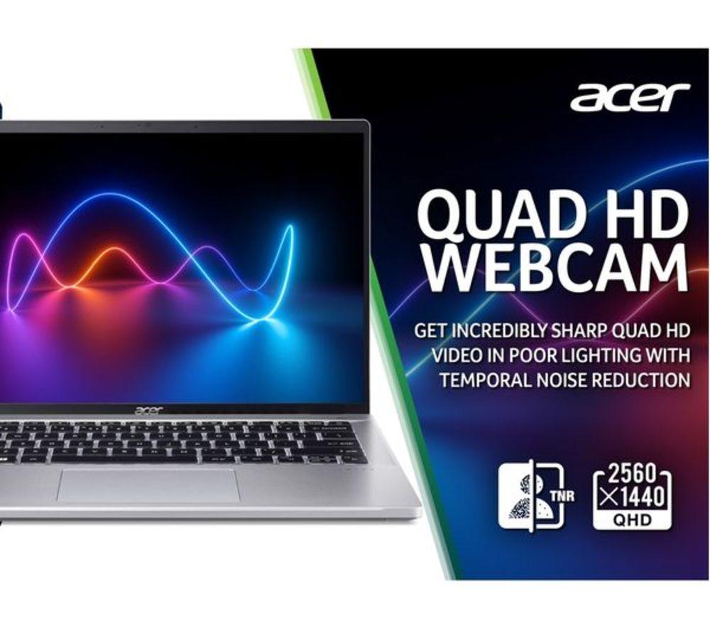 ACER Swift Go 14" Refurbished Laptop - Intel&reg; Core&trade; i7, 512 GB SSD, Silver (Very Good Condition) image number 9 of 11