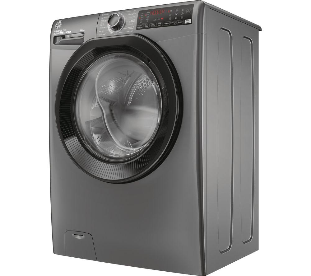 HOOVER H-Wash 350 H3WPS4146TAMBR80 WiFi-enabled 14 kg 1400 Spin Washing Machine - Graphite, Silver/Grey