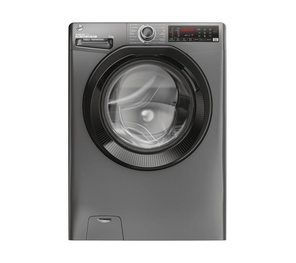 HOOVER H-Wash 350 H3WPS686TAMBR-80 WiFi-enabled 8 kg 1600 spin Washing Machine – Graphite, Silver/Grey