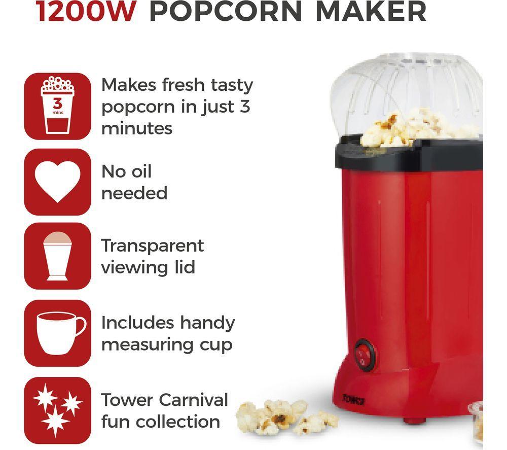 TOWER T19050RD Popcorn Maker - Red image number 2 of 11