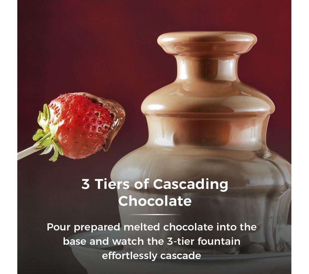 TOWER T19051RD Chocolate Fountain - Red & Silver image number 3 of 11