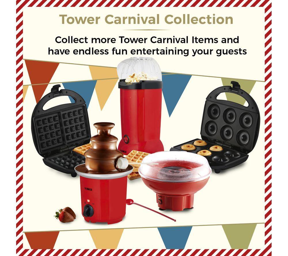 TOWER T19051RD Chocolate Fountain - Red & Silver image number 8 of 11