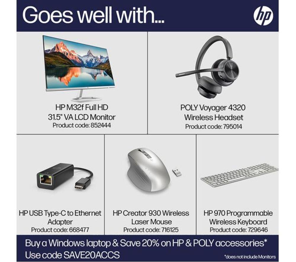 HP ENVY 17-da0503sa 17.3" Refurbished Laptop - Intel&reg; Core&trade; Ultra 5, 512 GB SSD, Glacier Silver (Very Good Condition) image number 3 of 19