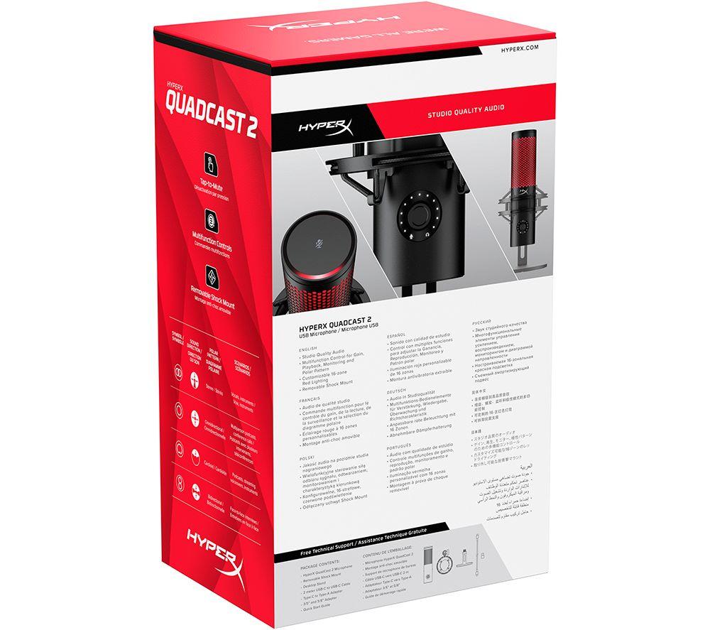 HYPERX QuadCast 2 USB Microphone - Black image number 24 of 24