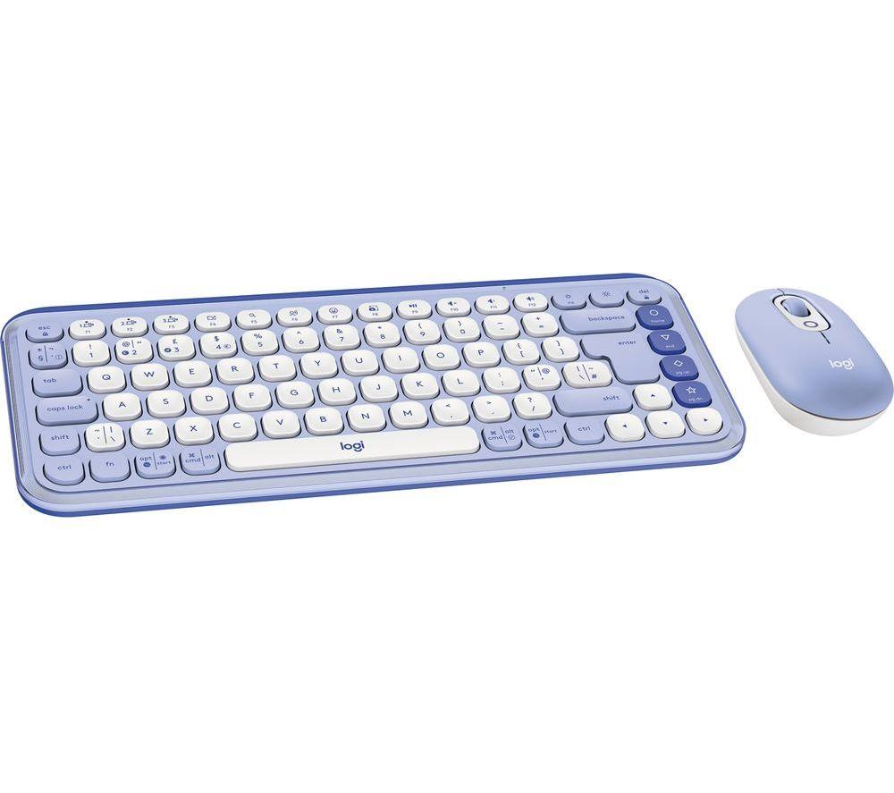 Logitech Pop Icon Combo Wireless Keyboard & Mouse Set - Lilac