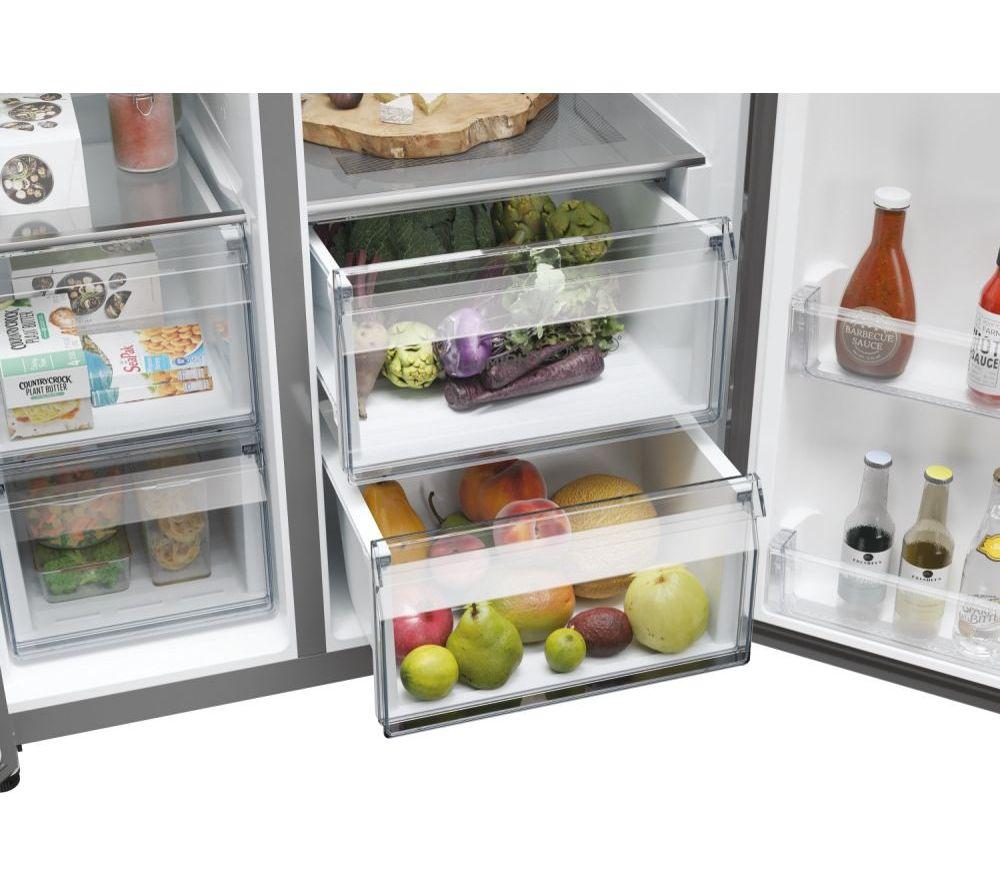 HAIER Series 7 HSW79F18ANMMUK American-Style Smart Fridge Freezer - Silver image number 8 of 22