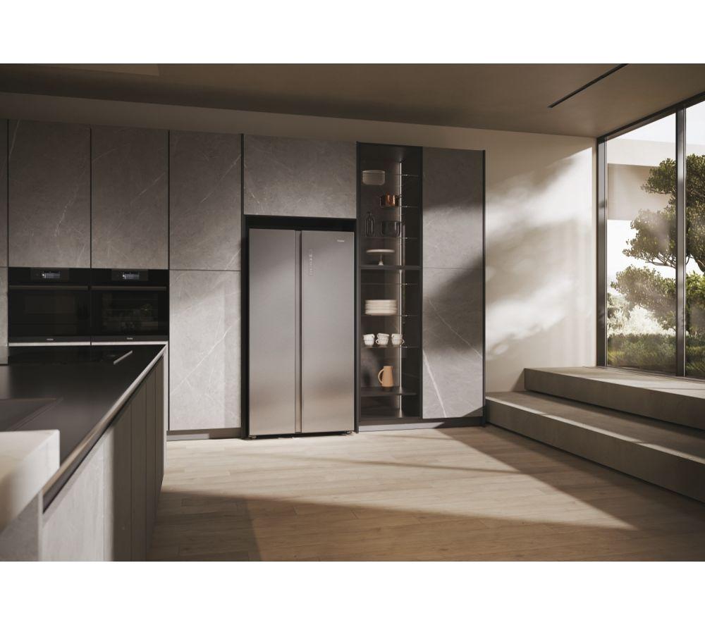 HAIER Series 7 HSW79F18ANMMUK American-Style Smart Fridge Freezer - Silver image number 10 of 22