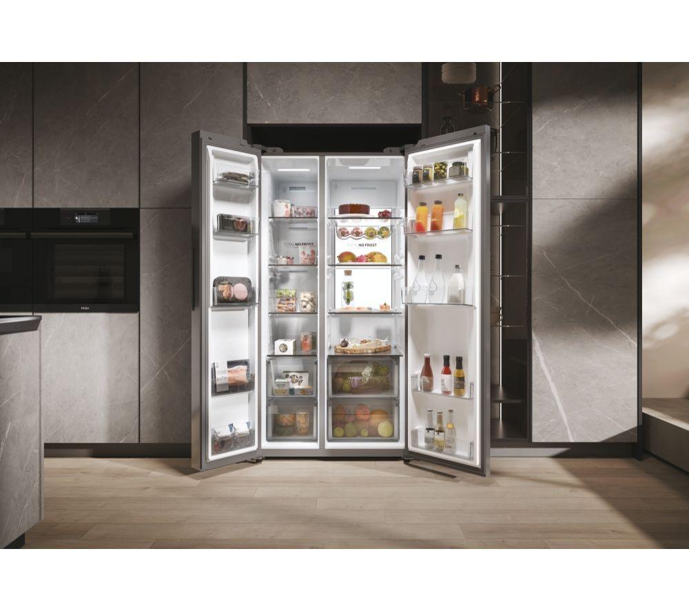 HAIER Series 7 HSW79F18ANMMUK American-Style Smart Fridge Freezer - Silver image number 11 of 22