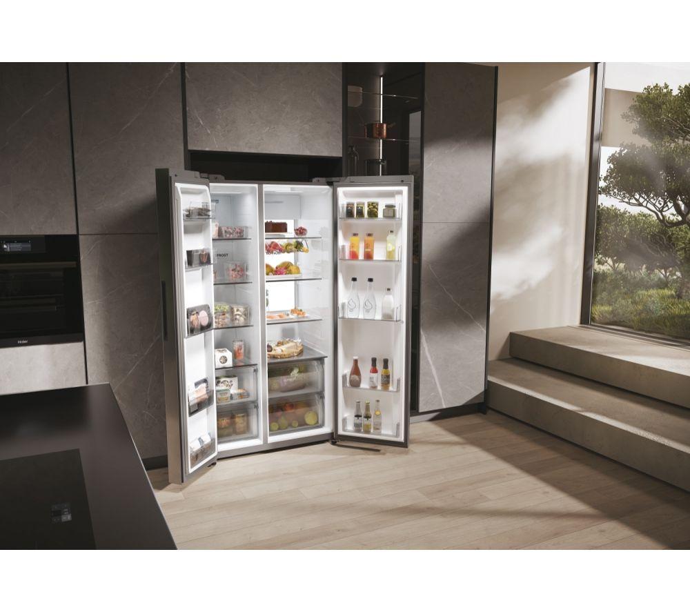 HAIER Series 7 HSW79F18ANMMUK American-Style Smart Fridge Freezer - Silver image number 12 of 22