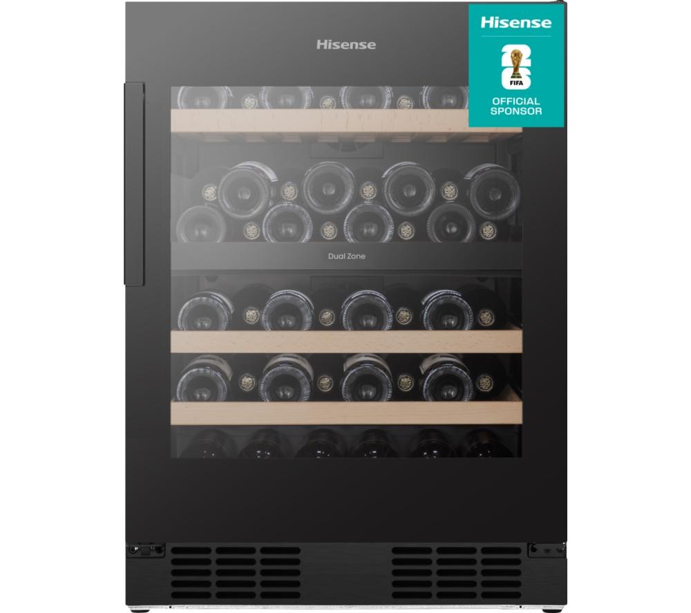 HISENSE RW3N122GSLF Wine Cooler – Black, Black