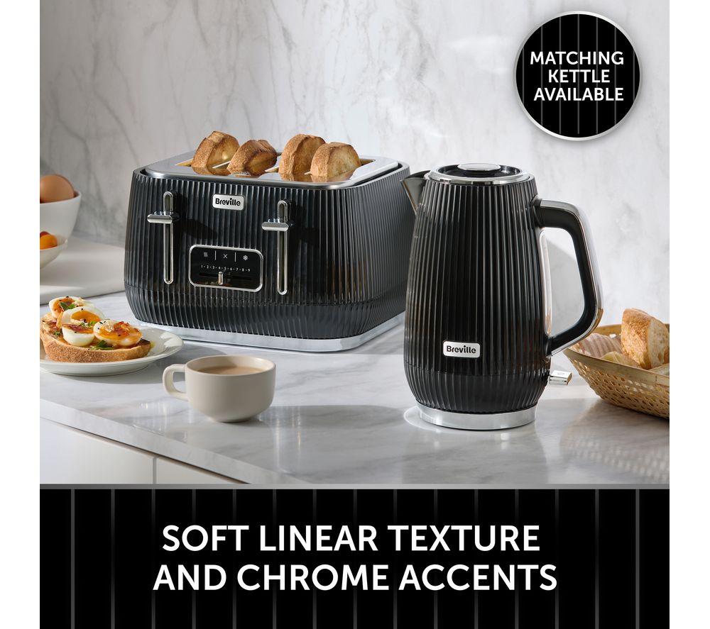 Buy BREVILLE Linear VTR030 4-Slice Toaster Black Chrome Currys