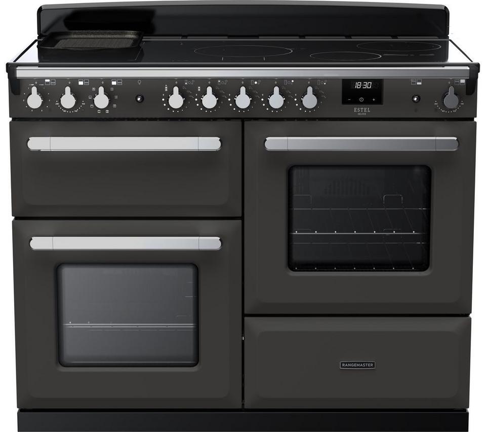 RANGEMASTER Estel Deluxe ESDLO110EIPSLT/CM1 110 cm Electric Induction Range Cooker - Slate & Chrome