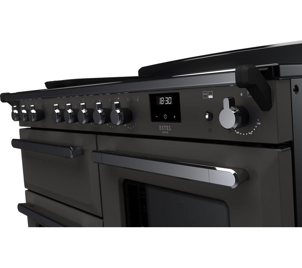 RANGEMASTER Estel Deluxe ESDLO110EIPSLT/CM1 110 cm Electric Induction Range Cooker - Slate & Chrome image number 2 of 3