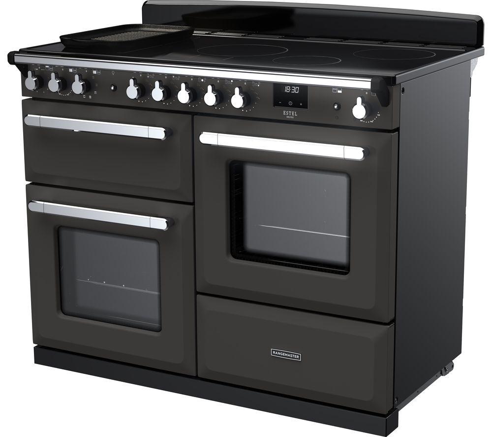 RANGEMASTER Estel Deluxe ESDLO110EIPSLT/CM1 110 cm Electric Induction Range Cooker - Slate & Chrome image number 3 of 3